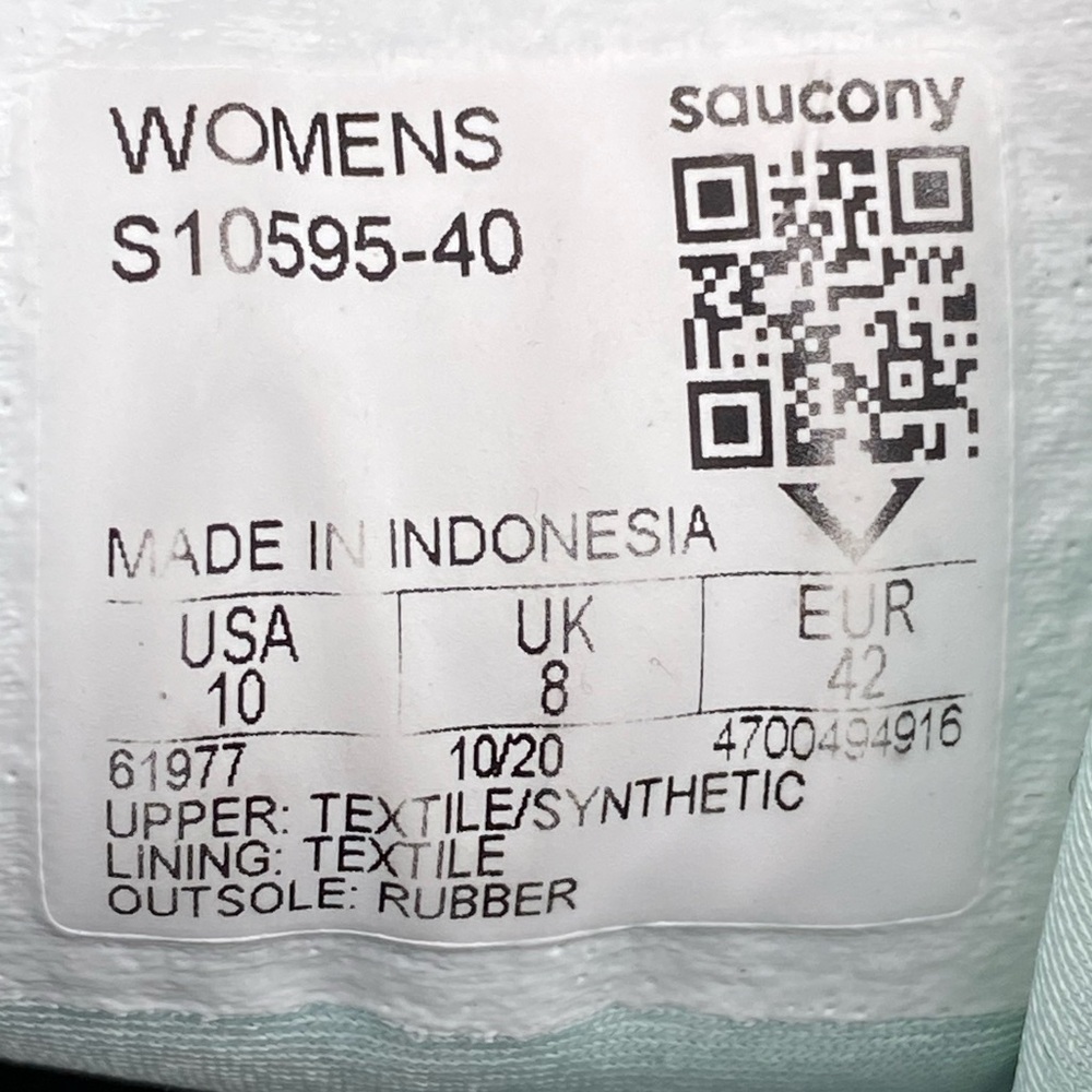 Saucony Triumph 18 Charcoal Grey Sky Blue Running Shoe S10595-40 Women’s Size 10 - Picture 12 of 12